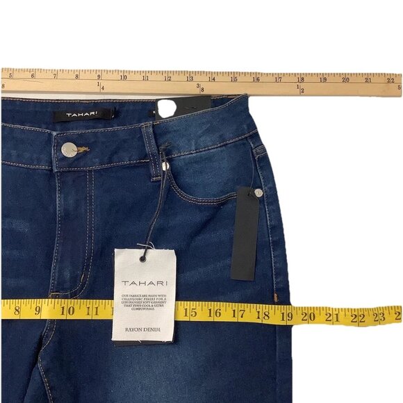 Tahari Kelly Jeans Rayon Denim Mid Rise Skinny Womens Size 12/31 - Picture 9 of 11